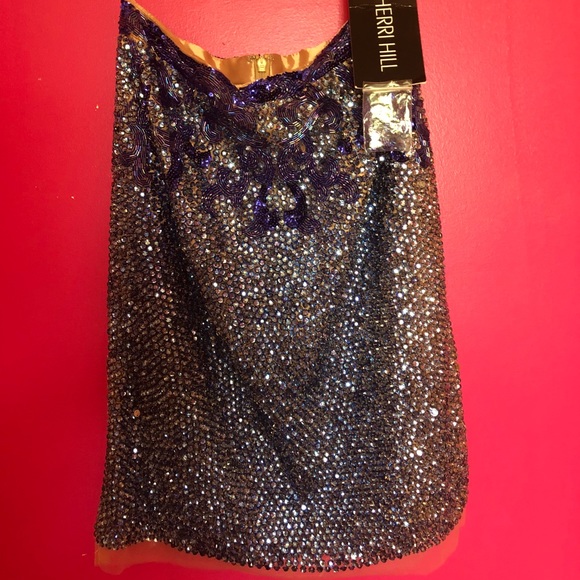 Royal Blue Sherri Hill Two Piece Dress - Picture 8 of 8